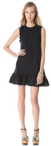 Red valentino Poplin Flounce Dress