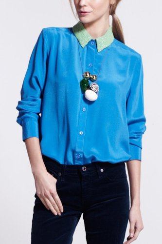 Beaded Collar Blouse