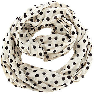 Kardashian white polka snood