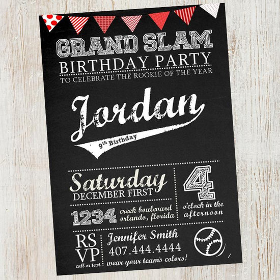 Chalkboard Vintage Party Invitation Chalkboard Vintage Party Invitation