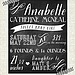 The Annabelle Chalkboard Custom Designed Nursery Poster Wall Art