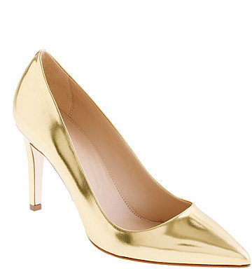 Everly mirror metallic pumps
