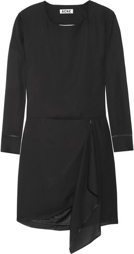 Acne Adelle Tape open-back chiffon dress