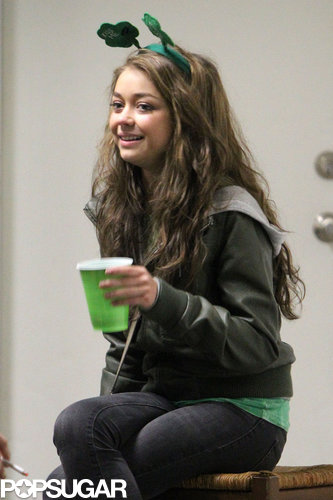 Sarah Hyland had a festive get-together in LA with friends for St. Patrick's Day in March 2012.
Sarah Hyland had a festive get-together in LA with friends for St. Patrick's Day in March 2012.