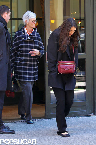 Katie Holmes Meets Up With Her Mom For a Chilly NYC Outing Katie Holmes Meets Up With Her Mom For a Chilly NYC Outing