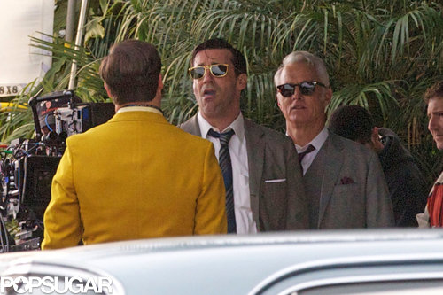 Mad Men stars Jon Hamm and John Slattery got to work in LA.
Mad Men stars Jon Hamm and John Slattery got to work in LA.