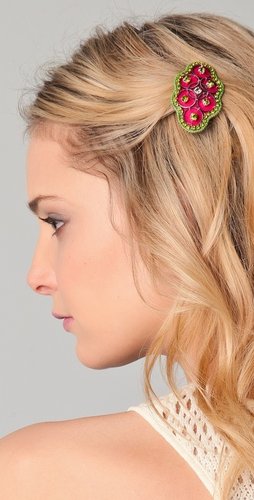 Deepa Gurnani Bright Crystal Embellished Hair Clip