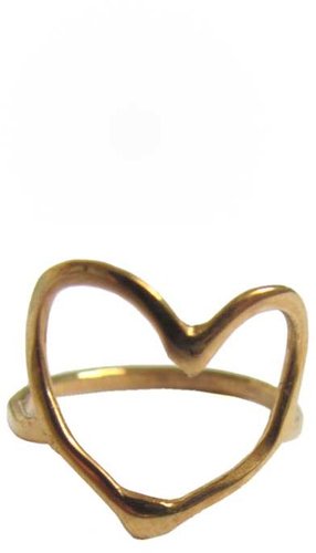 Christie Martin Jewelry Open Heart Ring in Gold