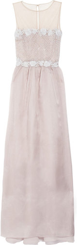Valentino Beaded silk-organza gown
