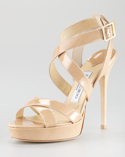 Jimmy Choo Vamp Platform Sandal, Nude