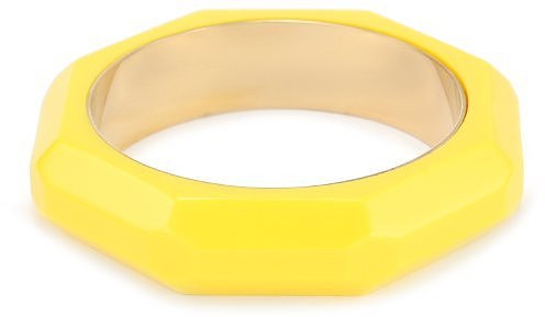 Kate Spade New York Triple Threat Faceted Yellow Bangle Bracelet