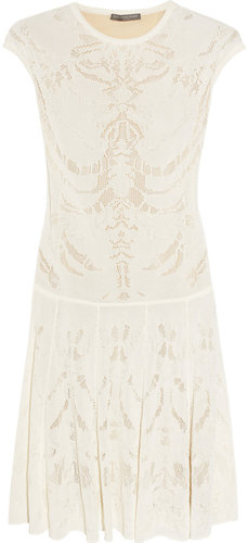 Alexander McQueen Skeleton-weave fine-knit dress