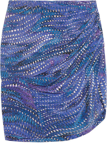 See by Chloé Las Vegas printed silk mini skirt