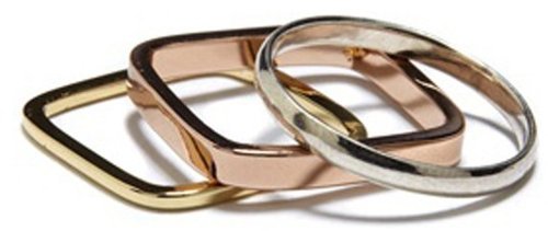 Bing Bang Mixed Metal Rings