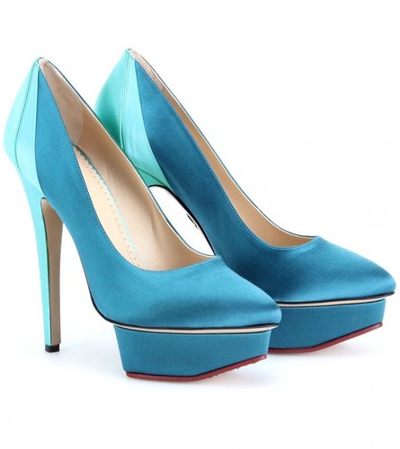 Charlotte Olympia MASAKO SATIN PLATFORM PUMPS