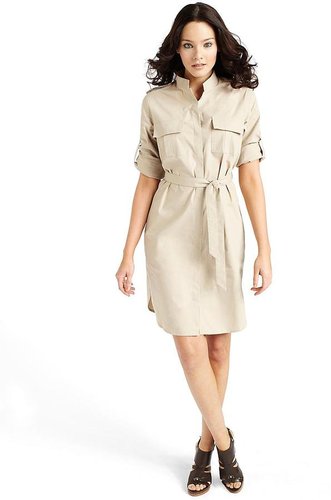 Khaki Shirt Dress