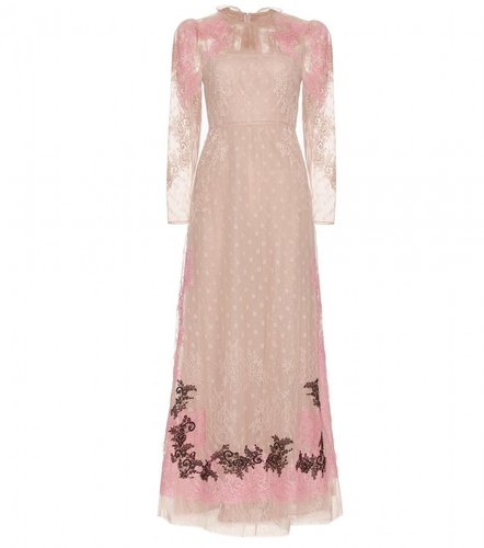 Valentino LACE EMBROIDERED TULLE DRESS