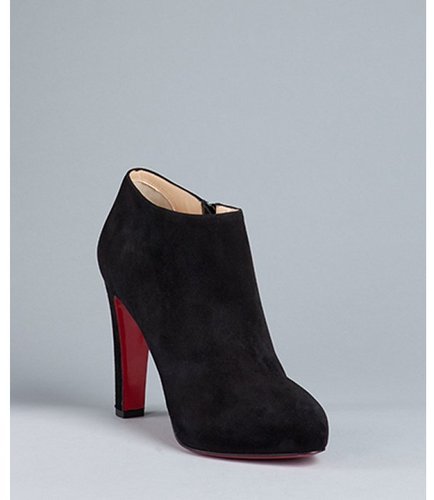 Christian Louboutin black suede 'Vicky Booty 120' ankle boots