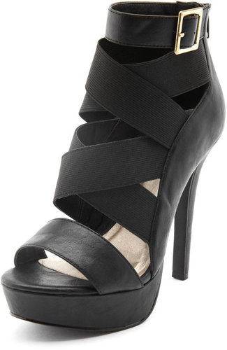 Multi Elastic-Strap Platform Heel