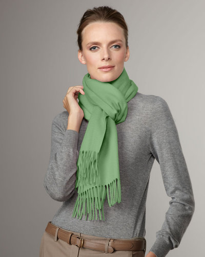 Loro Piana Grande Unita Cashmere Scarf, Green