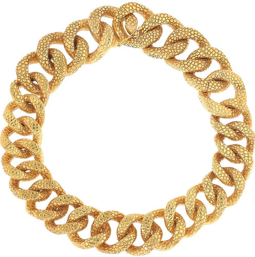 Yves Saint Laurent Gold-plated stingray-effect chain necklace