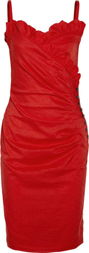 Azzaro Jenny ruffled embroidered cotton dress