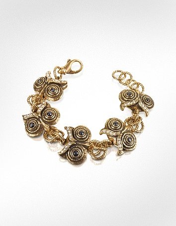 Alcozer & J Owl - Brass & Crystal Bracelet