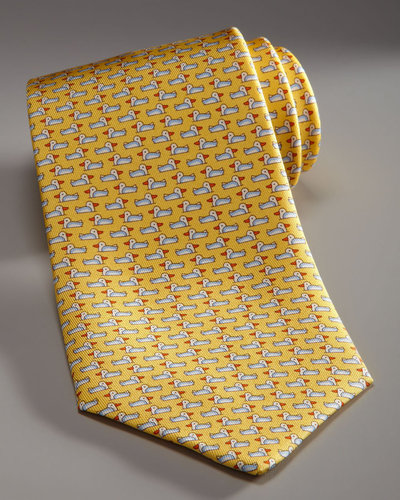 Salvatore Ferragamo Duck Tie, Yellow