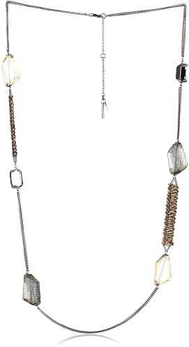 Kenneth Cole New York "Modern Bronze" Faceted and Bugle Bead Long Necklace