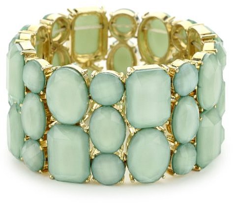 RAIN Mint Stretch Stone Bracelet