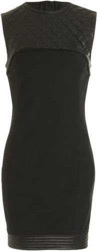 Alexander Wang Quilted Leather Yoke Dress