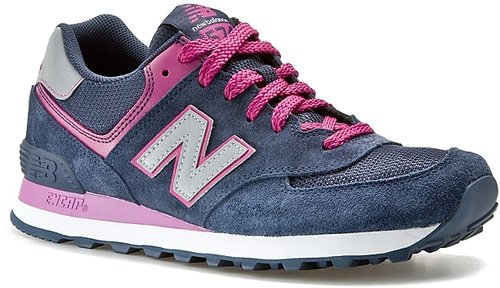 New Balance Women's 574 Sneaker - Blue/Pink
