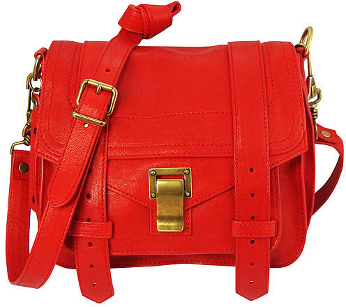 Proenza Schouler Ps1 Pouch Leather In Bright Red