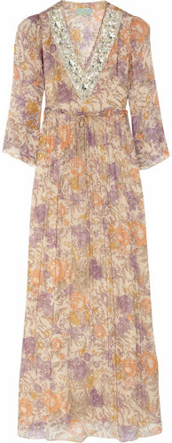 Leaves of Grass Allegria floral-print silk-chiffon maxi dress