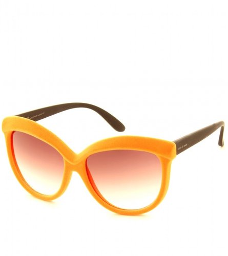 Italia Independent FLOCKED CAT-EYE SUNGLASSES