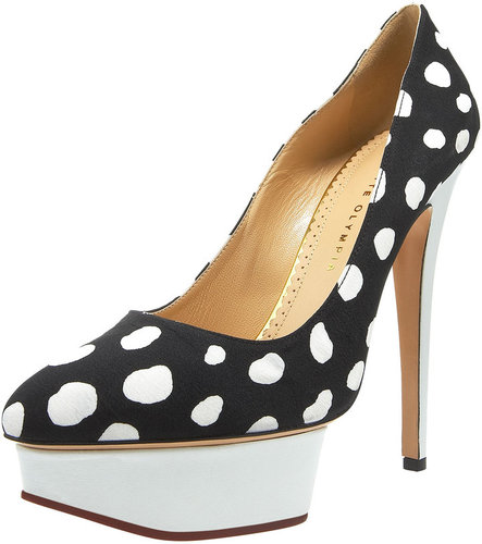 Charlotte Olympia Polka-Dot Platform Pump