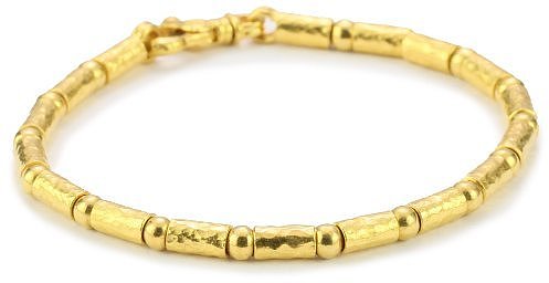 GURHAN "Gale" High Karat Gold Tube and Ball Bracelet
