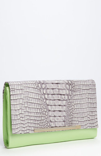 Diane von Furstenberg 'Adele' Croc Embossed Clutch