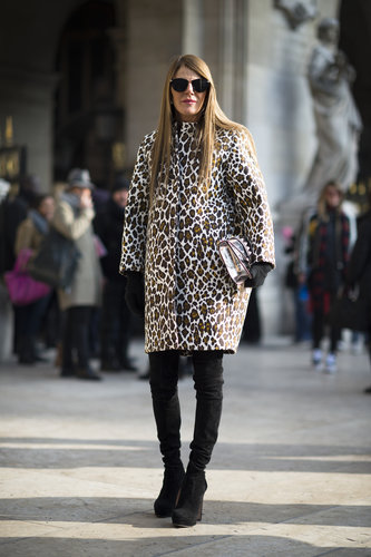 Anna Dello Russo arrived in leopard print, thigh-high boots, and a high-shine clutch in hand.
Source: Le 21ème | Adam Katz Sinding
Anna Dello Russo arrived in leopard print, thigh-high boots, and a high-shine clutch in hand.
Source: Le 21ème | Adam Katz Sinding