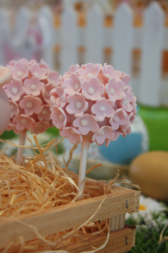 Flowered Cake Pops Flowered Cake Pops