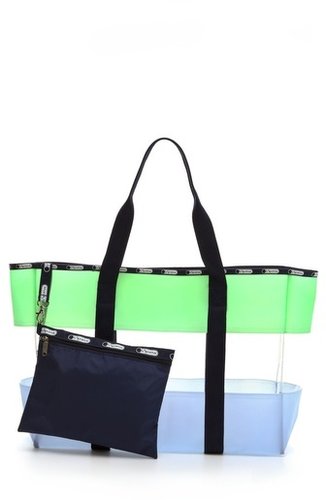 Lesportsac Striped Clear Beach Tote