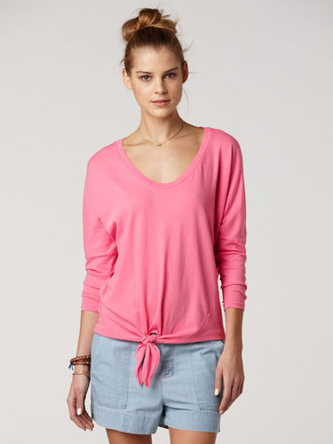 3/4 Tie Front Tee