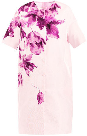 Giambattista Valli Orchid-print silk coat