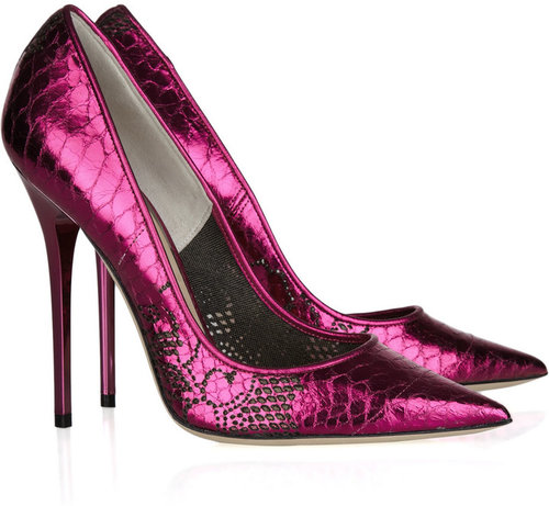 Jimmy Choo Tippi snake-effect leather pumps