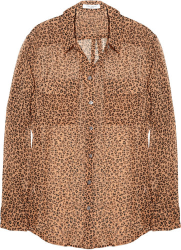 Splurge: Melanie Fiona's Ojon "Rare Blend Oil" Launch Event Equipment Signature Leopard Print Silk Chiffon Shirt