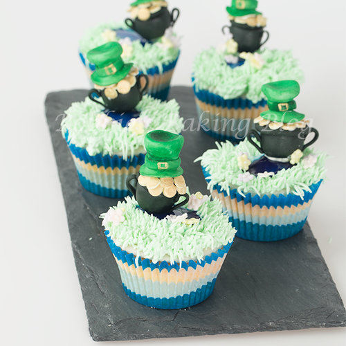 Leprechaun Crème de Menthe Cupcakes