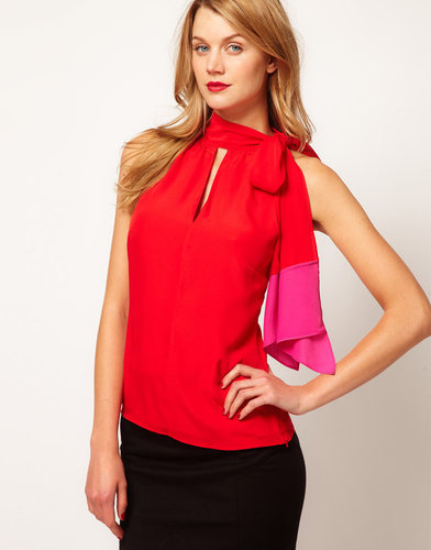 Coast Halter Top With Colour Block Detail