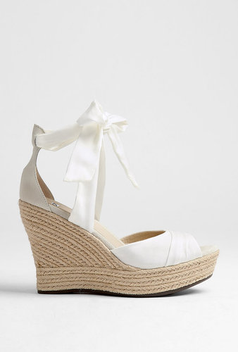 UGG Australia White Lucianna Raffia Wedge