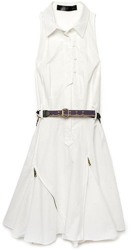 Proenza Schouler Sleeveless Belted Shirt Dress