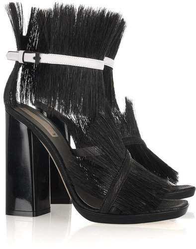 Reed Krakoff Bridle-cuffed shark leather sandals
